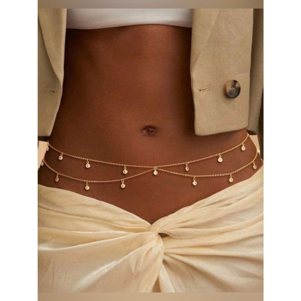 Gold Layered Belly Chain A1924
